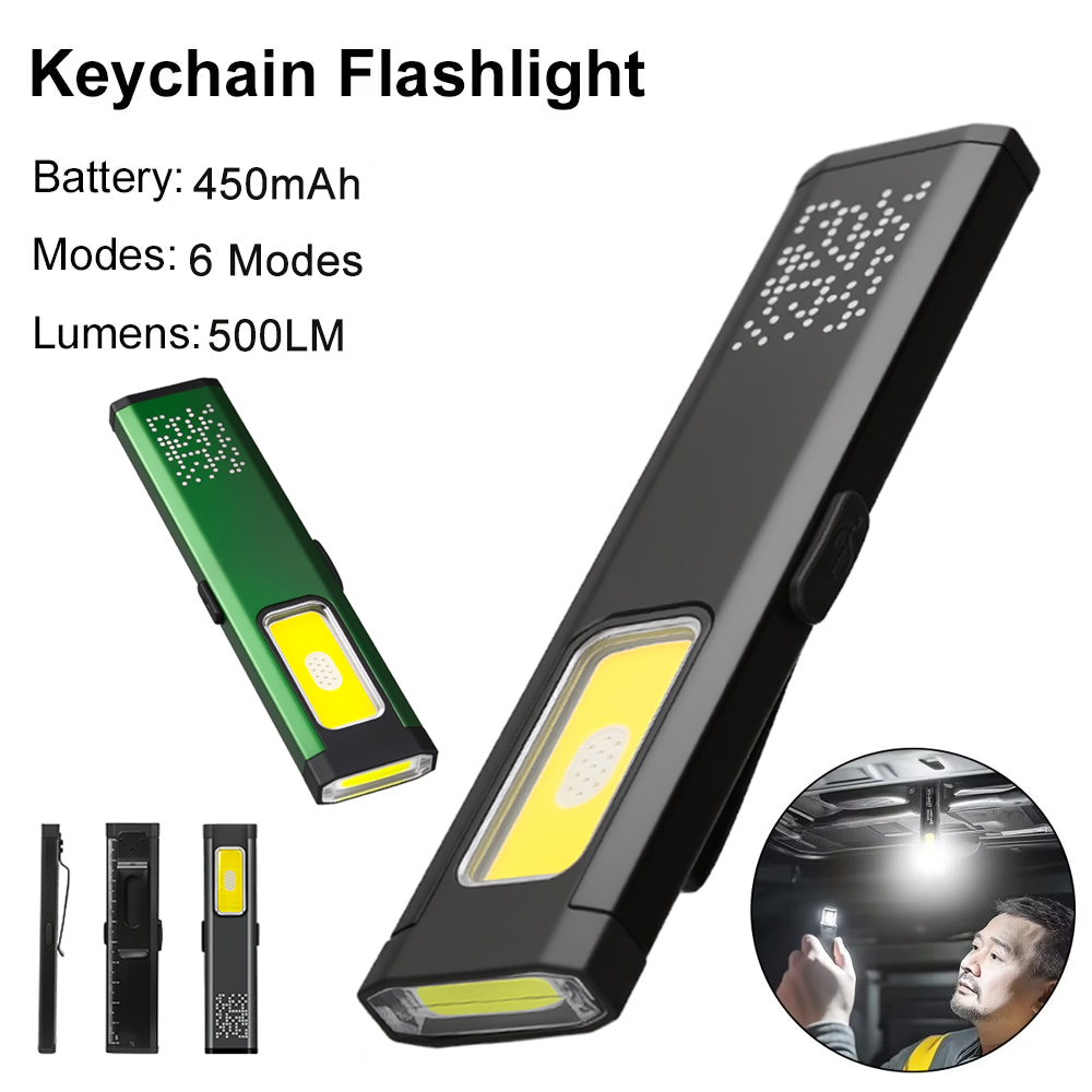 Outdoor Lighting Brands - ไฟฉาย LED แบบชาร์จไฟแบบพกพาขนาดเล็ก, ไฟฉายพกพาสำหรับทำงานกลางแจ้งกันน้ำพร้อมที่จับแม่เหล็ก, ไฟฉาย LED