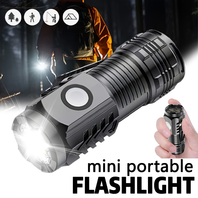 Outdoor Lighting Black - ไฟฉาย LED ขนาดเล็ก 3 ดวงพร้อมคลิปหนีบปากกา，เดินกลางคืน, ความสว่างแบบพกพา,