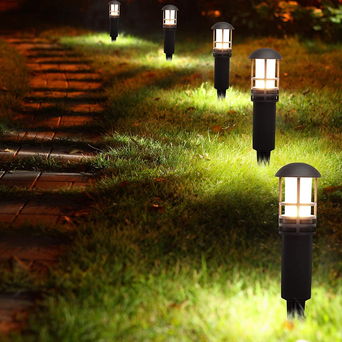 Landscape Spike Light - 8Pcs LED กลางแจ้งสวนไฟสนามหญ้า Pathway Yard โคมไฟภูมิทัศน์เห็ด