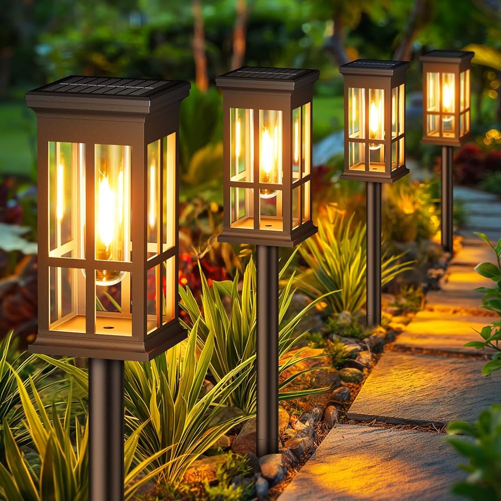 Landscape Spike Light - ไฟทางเดินพลังงานแสงอาทิตย์ โคมไฟพลังงานแสงอาทิตย์กลางแจ้ง กันน้ำ สำหรับตกแต่งสวน ลานบ้าน ทางเดิน