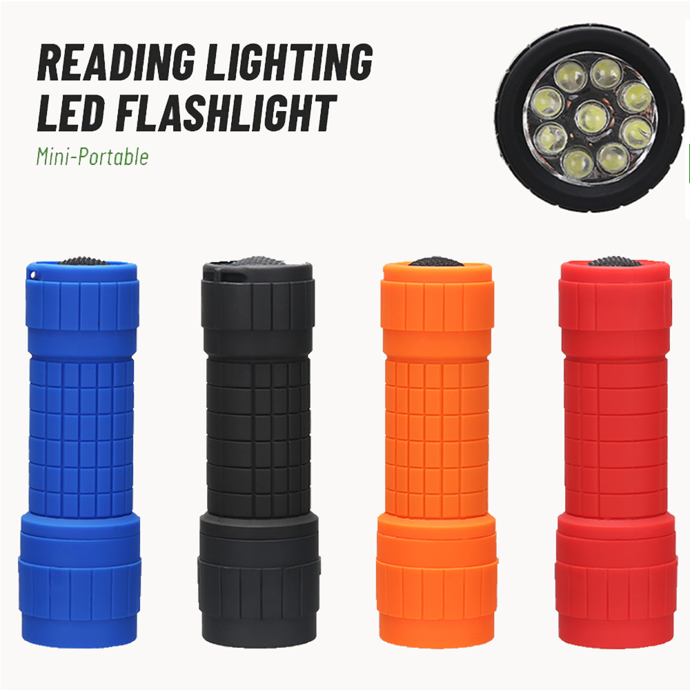 Outdoor Lighting Portable - ไฟฉายพกพาขนาดเล็ก 9 XPE หลอดไฟ LED ให้แสงสว่างแรง
