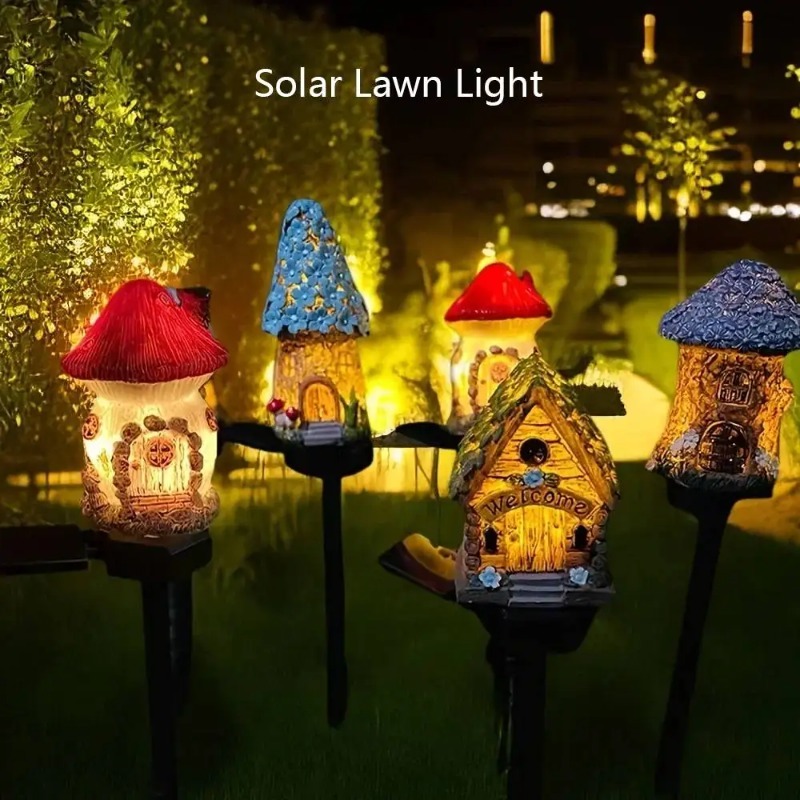 Landscape Spike Light - ไฟบ้านเรซิ่นรูปดอกไม้พลังงานแสงอาทิตย์แบบใหม่, ไฟตกแต่งลานบ้าน, ไฟสนามหญ้า, ไฟ LED, ไฟภูมิทัศน์กลางแจ้งกันน้ำ
