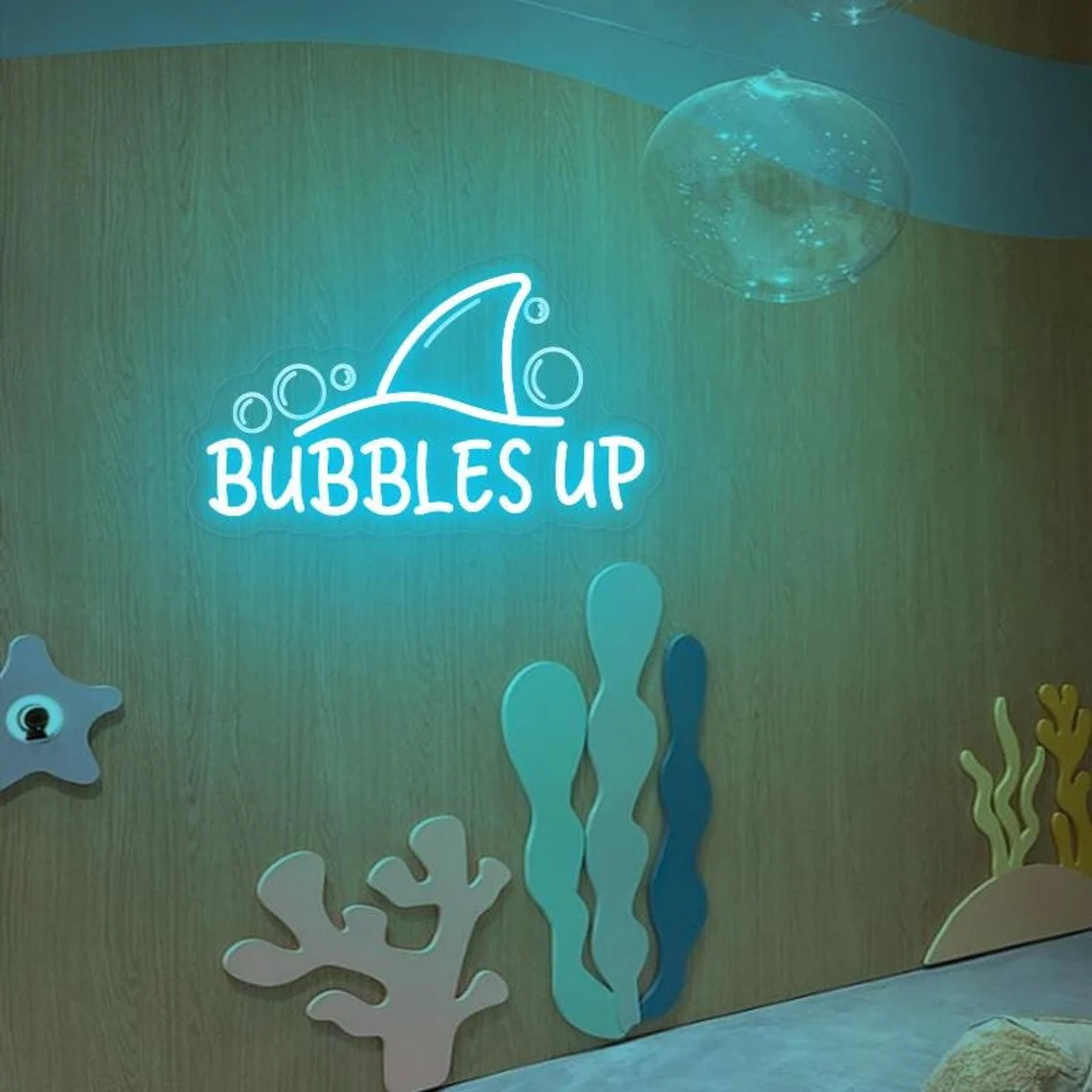 Outdoor Lighting Quotes - ป้ายไฟนีออน Bubbles Up, ป้ายไฟนีออน LED สำหรับบาร์สไตล์ทรอปิคอล,