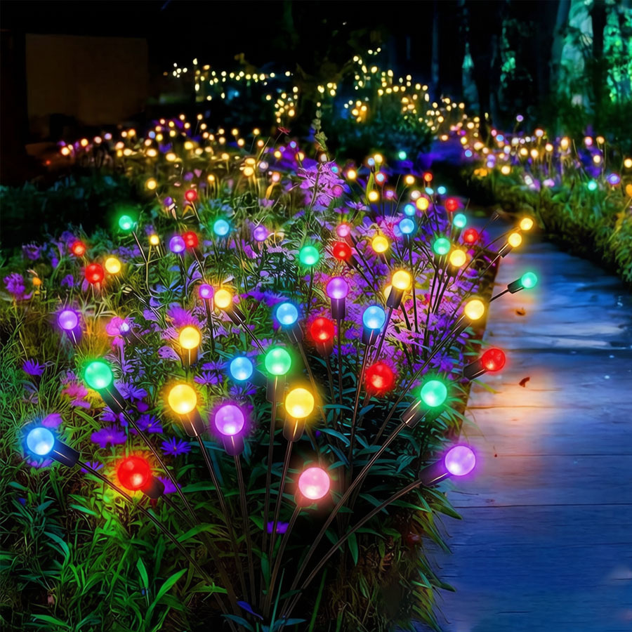 Landscape Spike Light - ไฟตกแต่งสวน LED พลังงานแสงอาทิตย์ 10/6 ดวง กันน้ำ