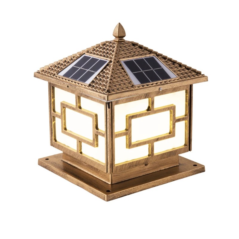 Outdoor Lighting Mains Powered - โคมไฟเสาประตูหลักพลังงานแสงอาทิตย์ กันน้ำ ดีไซน์ทันสมัย สำหรับภายนอกอาคาร