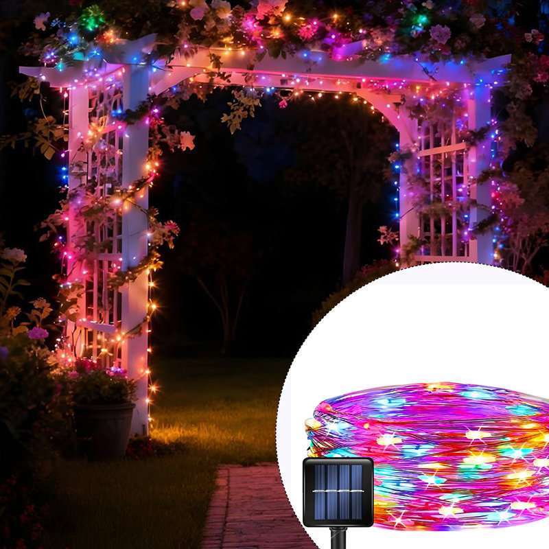 Landscape Spike Light - ไฟ LED พลังงานแสงอาทิตย์สำหรับตกแต่งสวน 8 โหมด ไฟเส้นแบบยืดหยุ่น