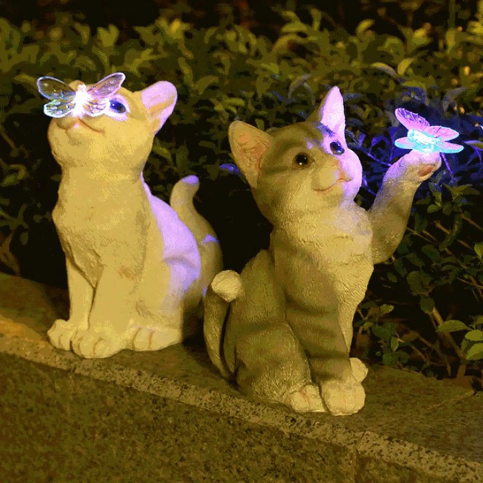 Landscape Spike Light - กลางแจ้งแมวประติมากรรมFigurineจี้สวนไฟLEDพลังงานแสงอาทิตย์น่ารักแมวสัตว์รูปปั้นประติมากรรมสําหรับภูมิทัศน์Yard