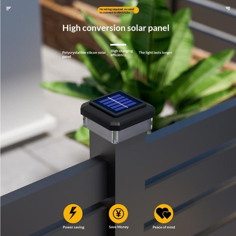 โคมไฟรั้วพลังงานแสงอาทิตย์กันน - Post Cap Light บทวิจารณ์และราคา