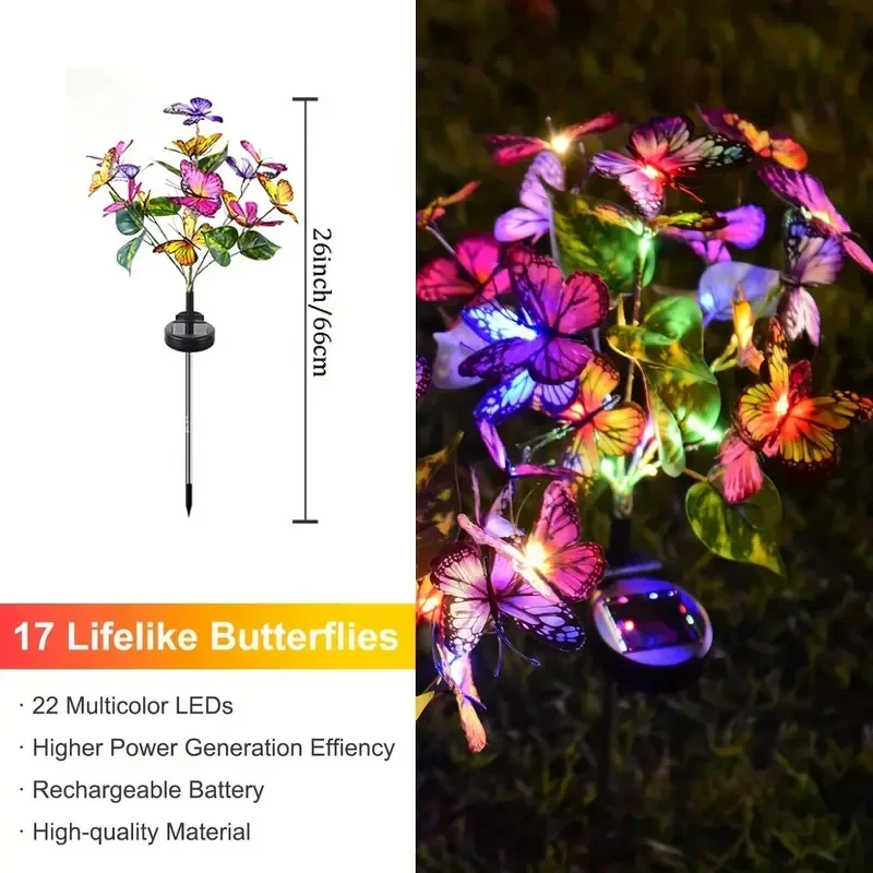 พลังงานแสงอาทิตย์ LED สวนผีเสื - Outdoor Lighting Brands บทวิจารณ์และราคา