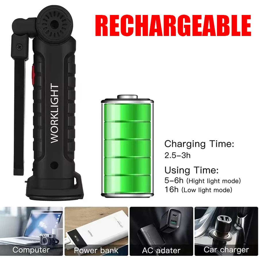 ไฟฉาย LED แบบพกพาพร้อมตะขอแม่เ - Outdoor Lighting Repair บทวิจารณ์และราคา