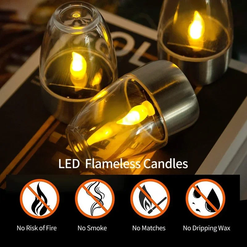 เทียนไร้เปลวไฟพลังงานแสงอาทิตย - Outdoor Lighting Ideas For Party บทวิจารณ์และราคา