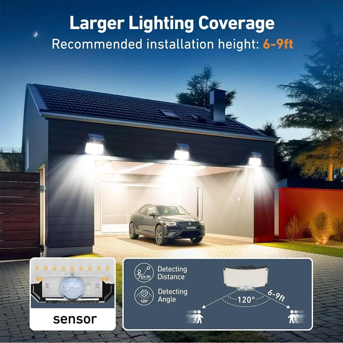 234LED ไฟพลังงานแสงอาทิตย์กลาง - Outdoor Lighting Garden บทวิจารณ์และราคา