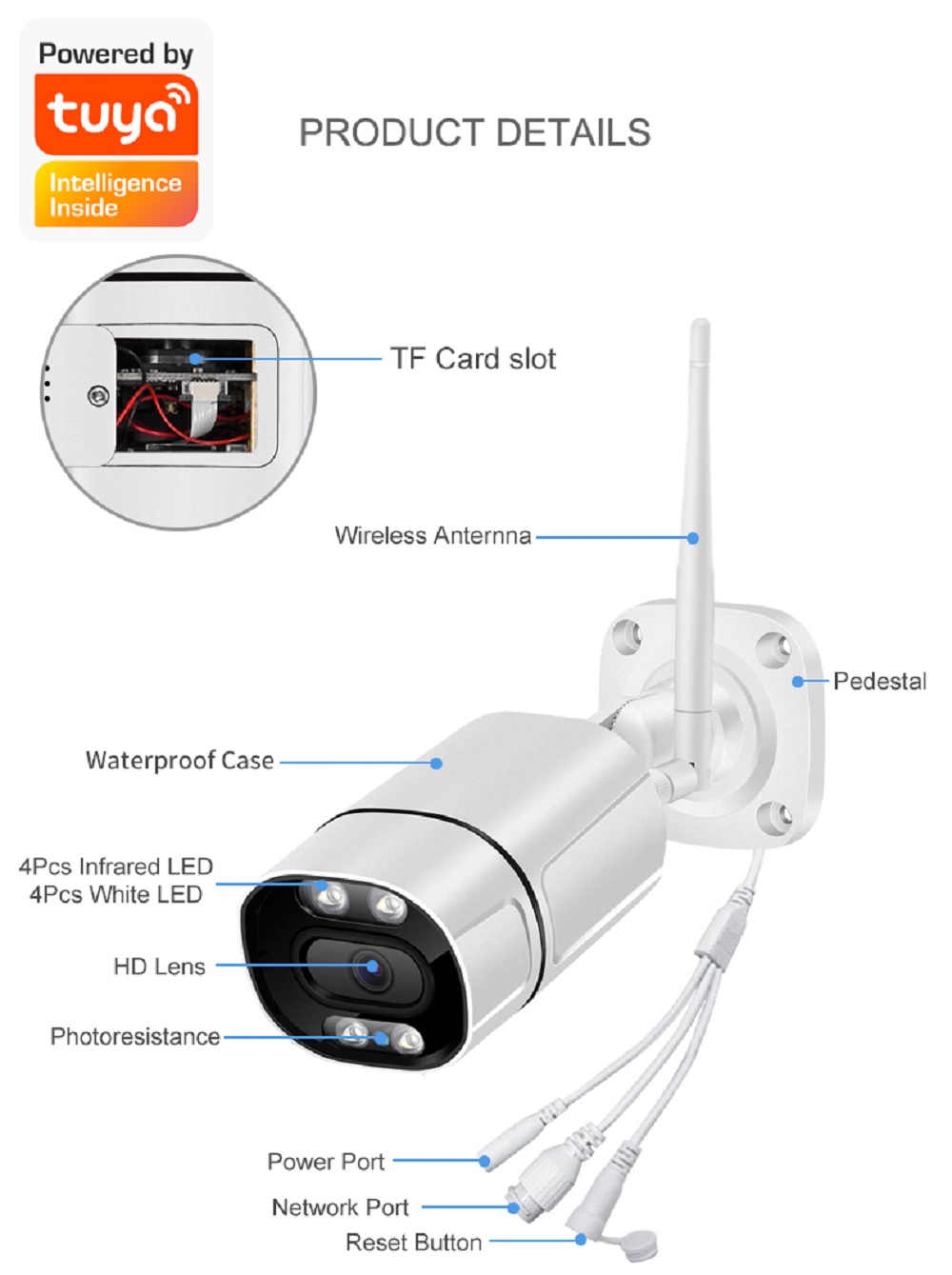 แอพทูย่า 2MP 1080P กล้อง IP กั - Outdoor Lighting No Electricity บทวิจารณ์และราคา