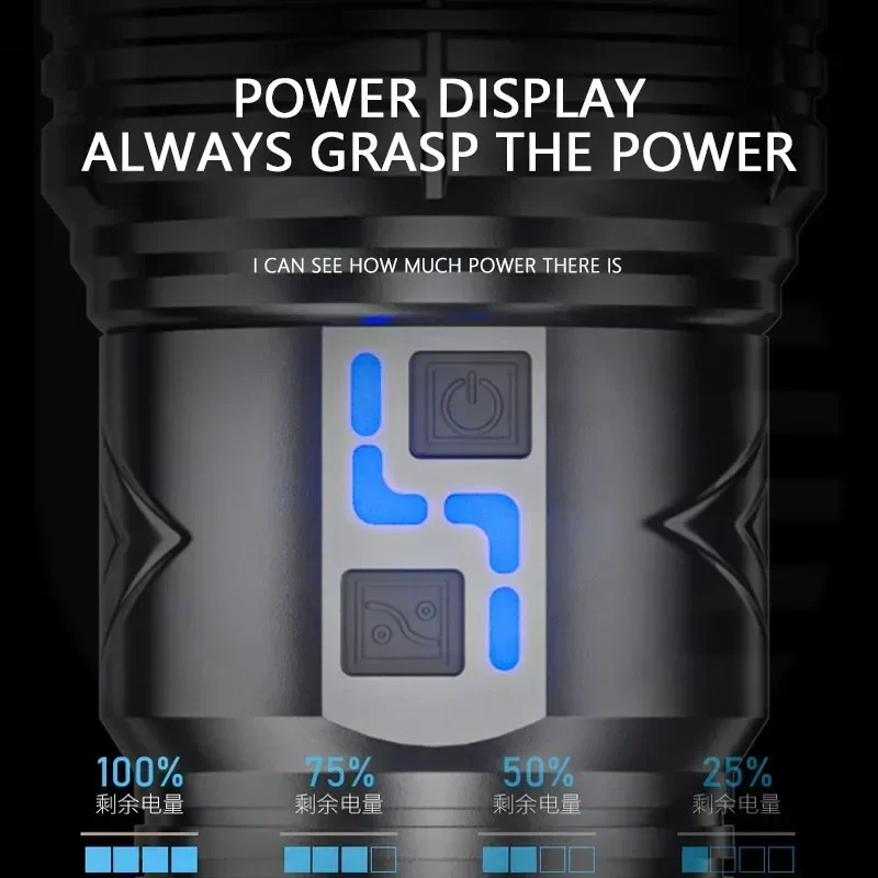 99000000LM ไฟฉาย LED สว่างเป็น - Outdoor Lighting Black บทวิจารณ์และราคา