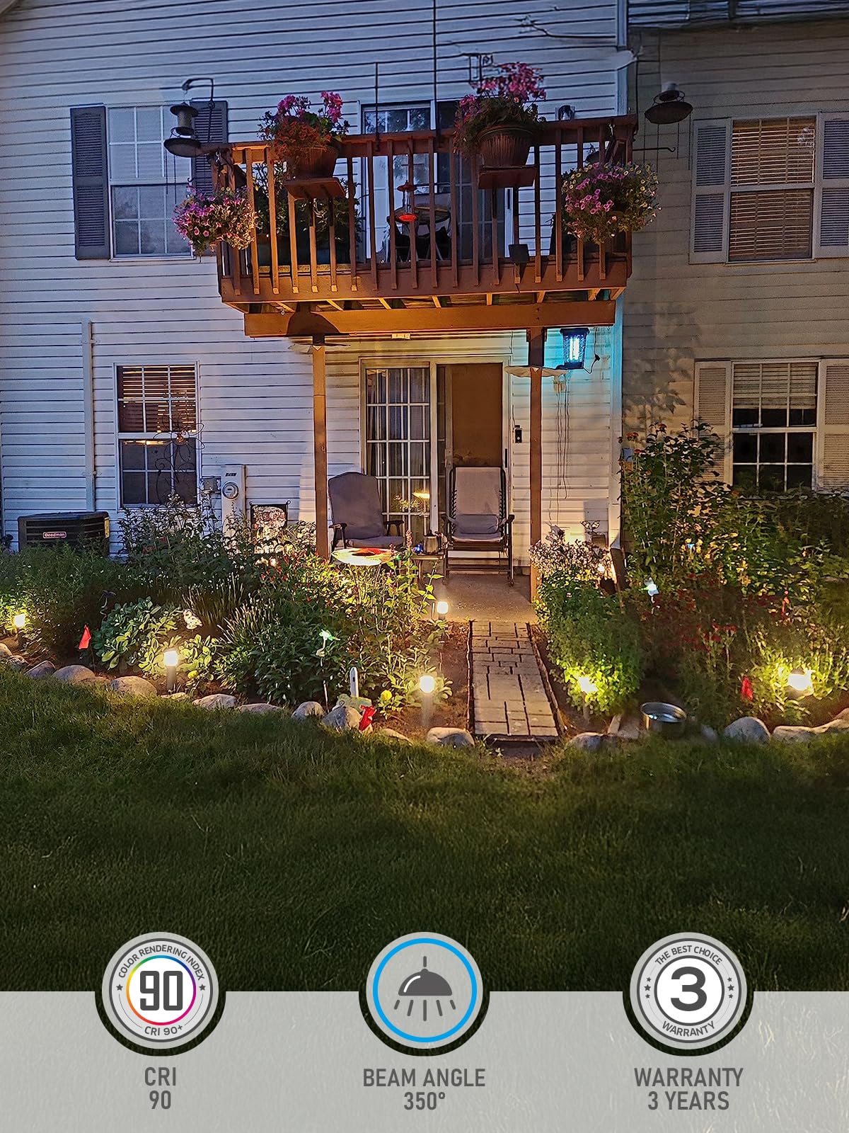 8Pcs LED กลางแจ้งสวนไฟสนามหญ้า - Landscape Spike Light บทวิจารณ์และราคา