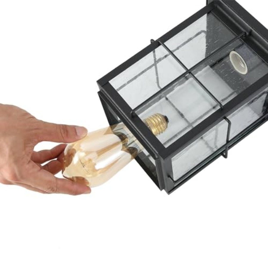 โคมไฟแขวนกลางแจ้ง, โคมไฟเพดานส - Outdoor Lighting Black บทวิจารณ์และราคา