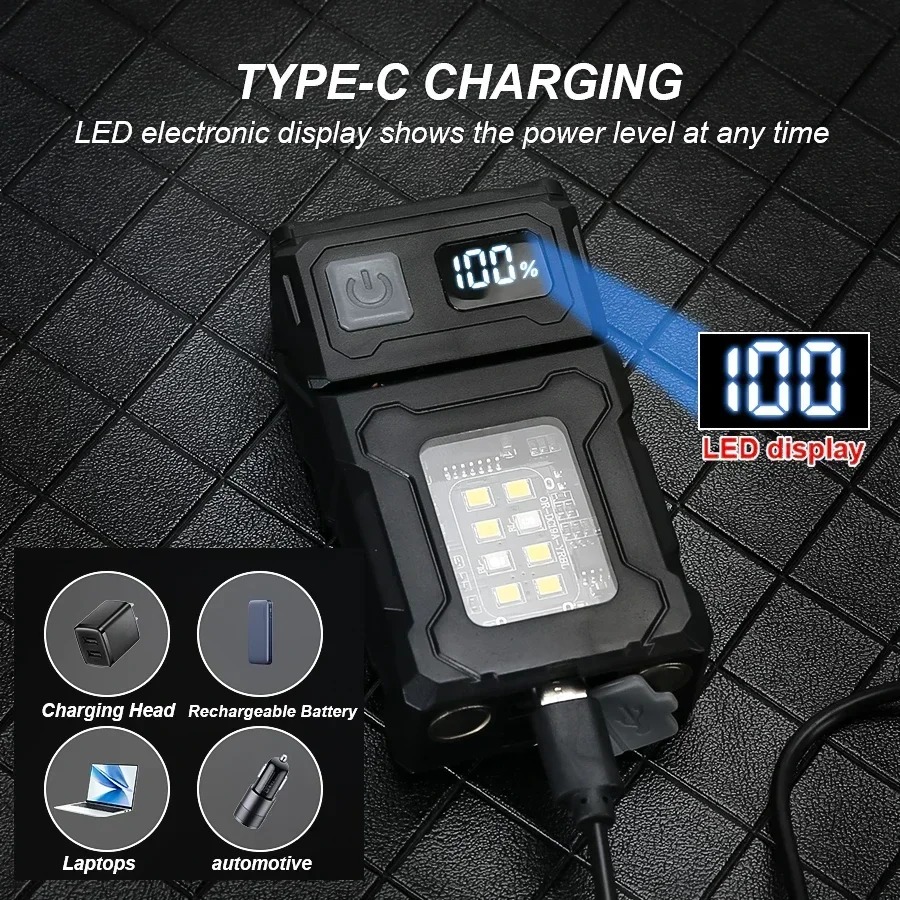ไฟฉาย LED แบบชาร์จไฟผ่านพอร์ต  - Outdoor Lighting Black บทวิจารณ์และราคา