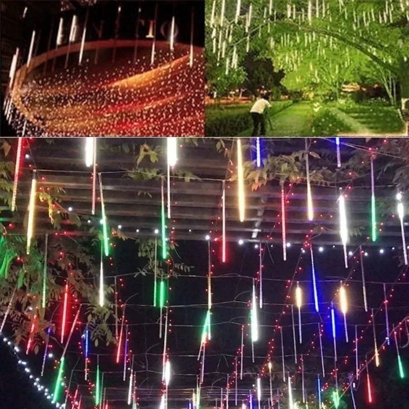 30 ซม./50 ซม.ฝนดาวตกกันน้ํา 8  - Outdoor Lighting Ideas For Party บทวิจารณ์และราคา