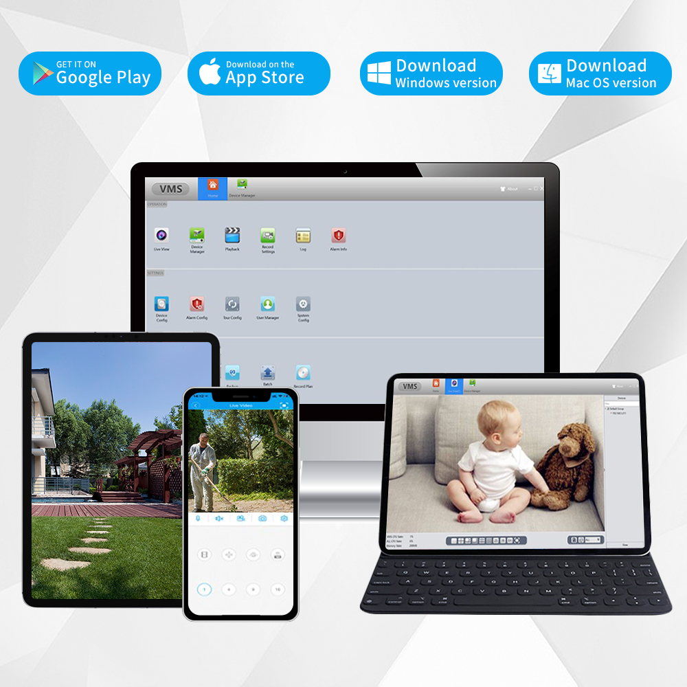8MP 4K กล้อง IP กลางแจ้ง ASECA - Outdoor Lighting Mains Powered บทวิจารณ์และราคา