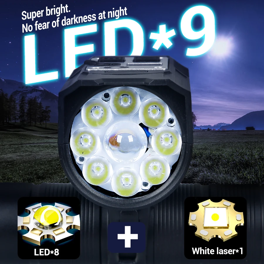 ไฟหน้าจักรยาน LED 9 ดวง ชาร์จ  - Outdoor Lighting Ideas For Party บทวิจารณ์และราคา