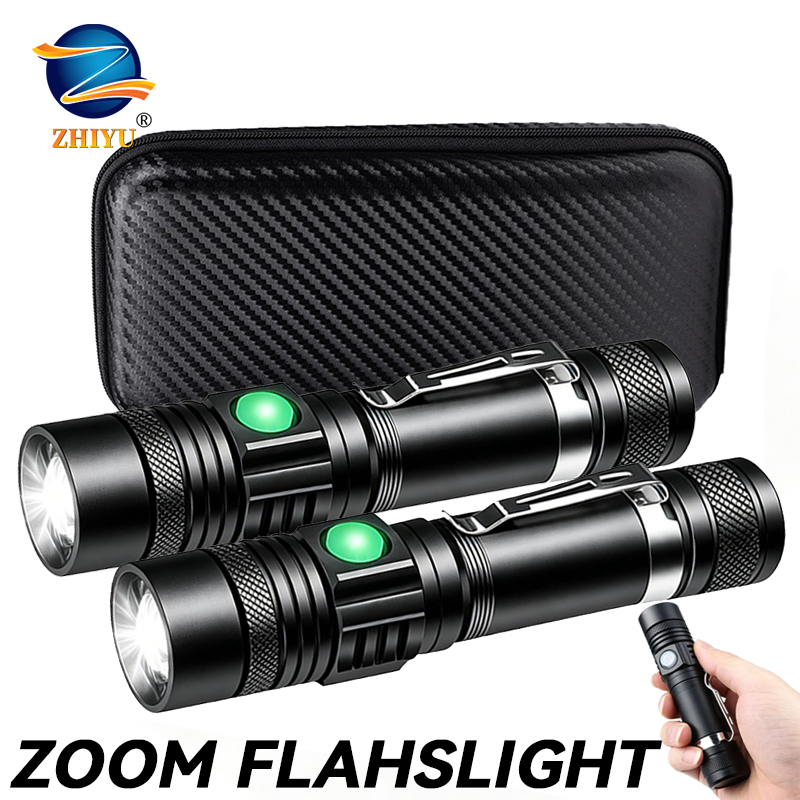 ไฟฉาย LED T6 แบบชาร์จไฟได้, ไฟ - Outdoor Lighting Black บทวิจารณ์และราคา