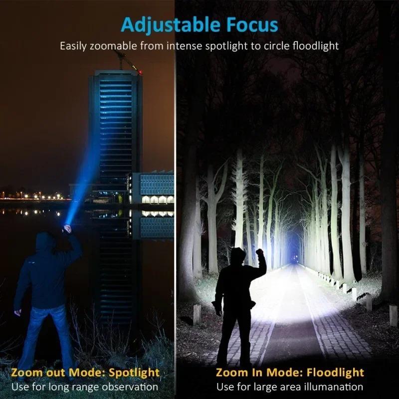 ไฟฉาย LED T6 แบบชาร์จไฟได้, ไฟ - Outdoor Lighting Black บทวิจารณ์และราคา