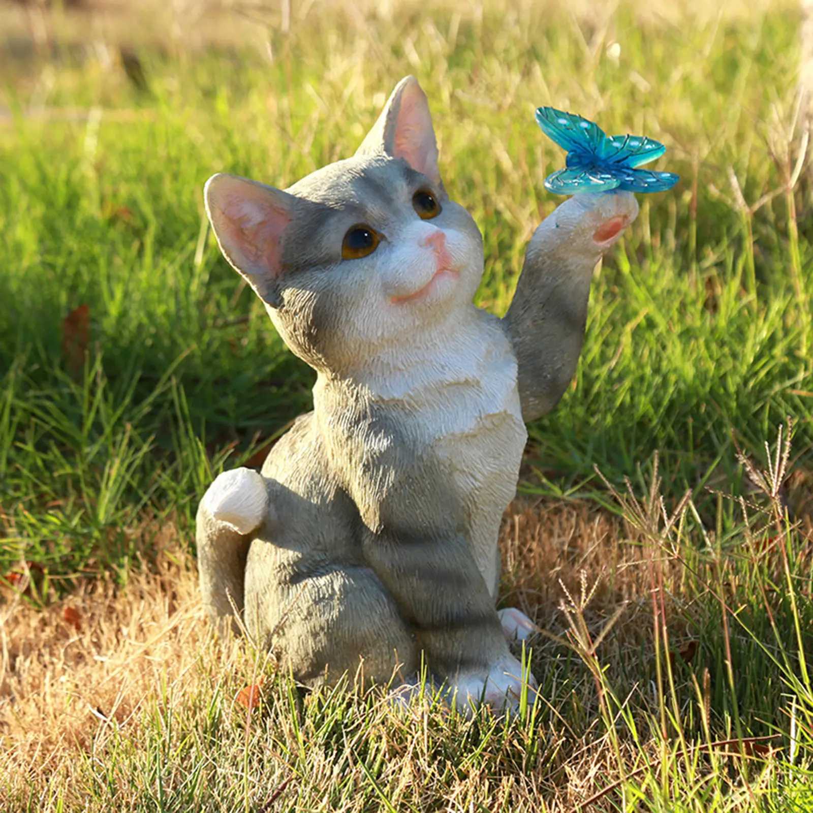 กลางแจ้งแมวประติมากรรมFigurine - Landscape Spike Light บทวิจารณ์และราคา