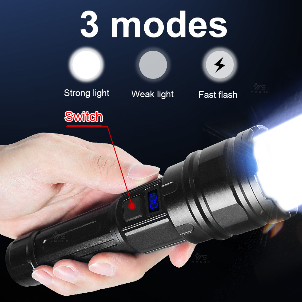 ไฟฉายเลเซอร์สีขาวกำลังสูงแบบชา - Outdoor Lighting Black บทวิจารณ์และราคา