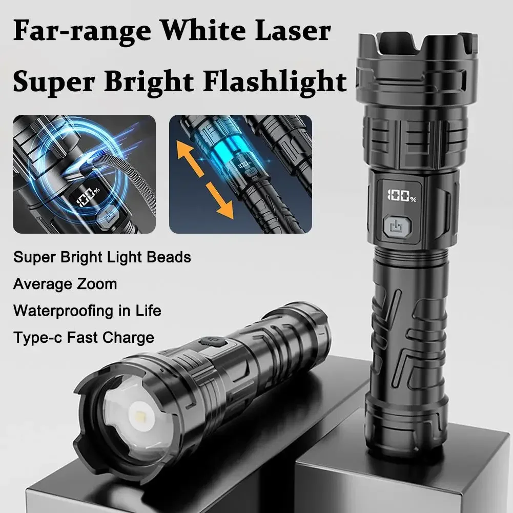 ไฟฉาย LED Super Bright USB ชาร - Outdoor Lighting Black บทวิจารณ์และราคา